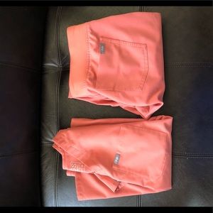 Limited edition! Figs coral -xs top & sm pants